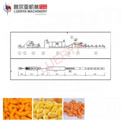 Stainless steel corn chips puff snack extruder machine