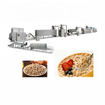 Good Price double screw extruded breakfast cereal corn flakes production line With Promotional