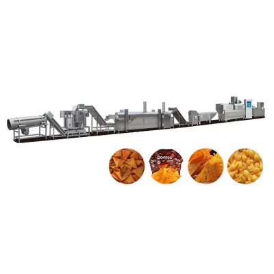 Extruder for fried doritos machine